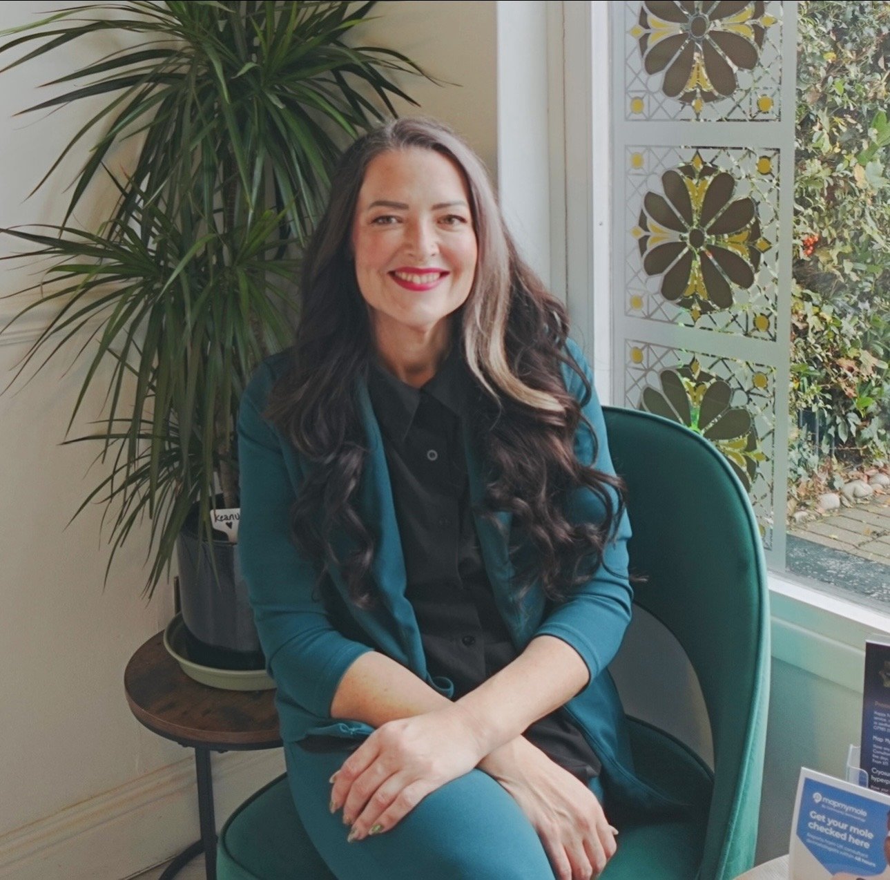 Helen Western, Advanced Nurse Practitioner, seated in the Happy Face Aesthetics clinic in Frinton-on-Sea